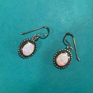 Iridescent moonstone earrings
